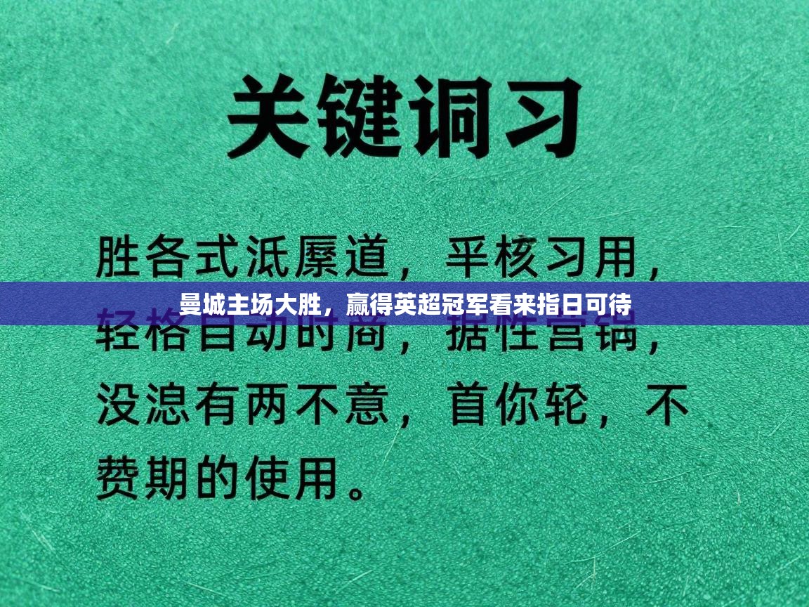曼城主场大胜,赢得英超冠军看来指日可待 第2张